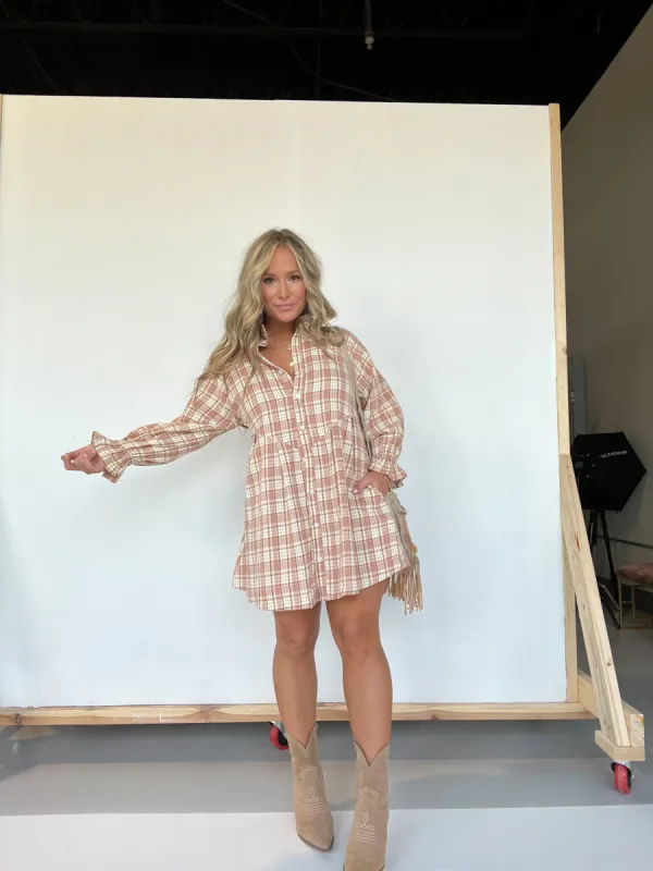 Plaid Flannel Downtown Dress sold by Chic by Ally B