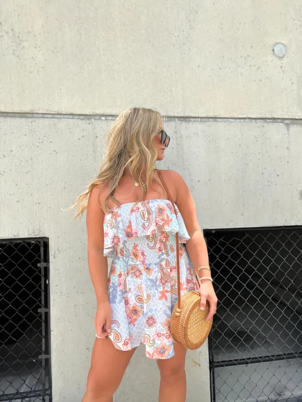 SUMMER FLING ROMPER DRESS SKY BLUE sold by Chic by Ally B