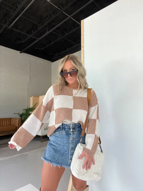 Check Me Out Sweater Taupe sold by Chic by Ally B