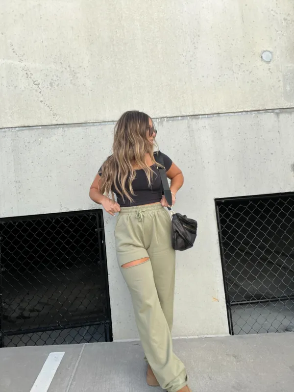 Cover Me In Comfort Sweats Olive sold by Chic by Ally B