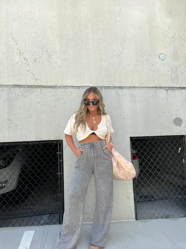 Unwind Mineral Washed Sweatpants sold by Chic by Ally B