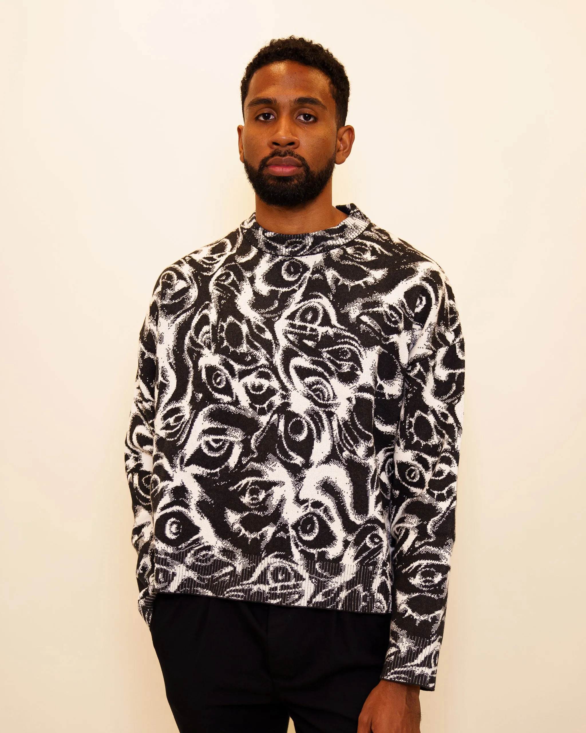 Eyes On You | Cropped Knit Sweater sold by Carmico product image thumbnail 3