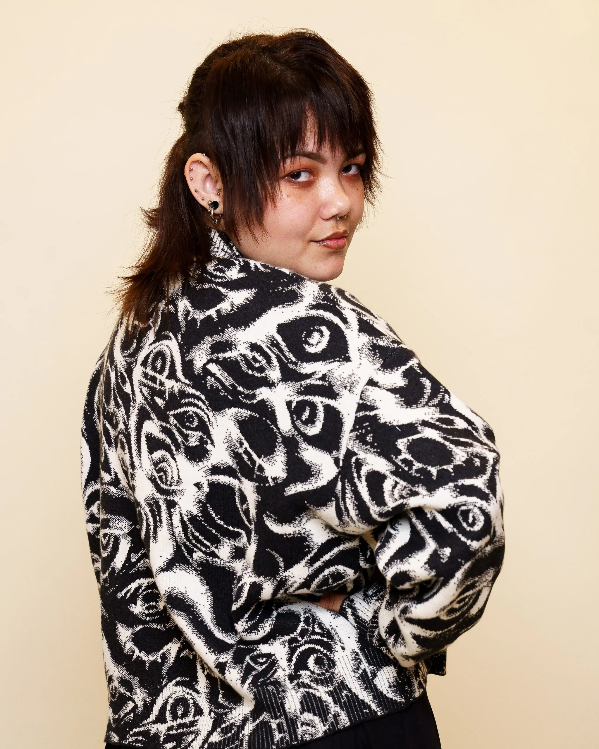 Eyes On You | Cropped Knit Sweater sold by Carmico product image thumbnail 2