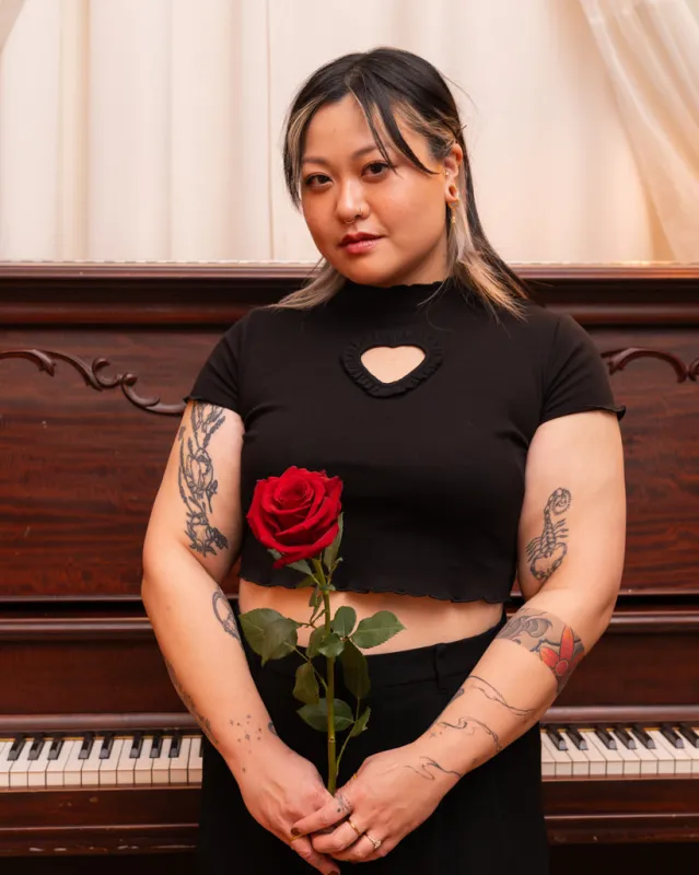 Heart Throb | Black Mini Tee made by Carmico