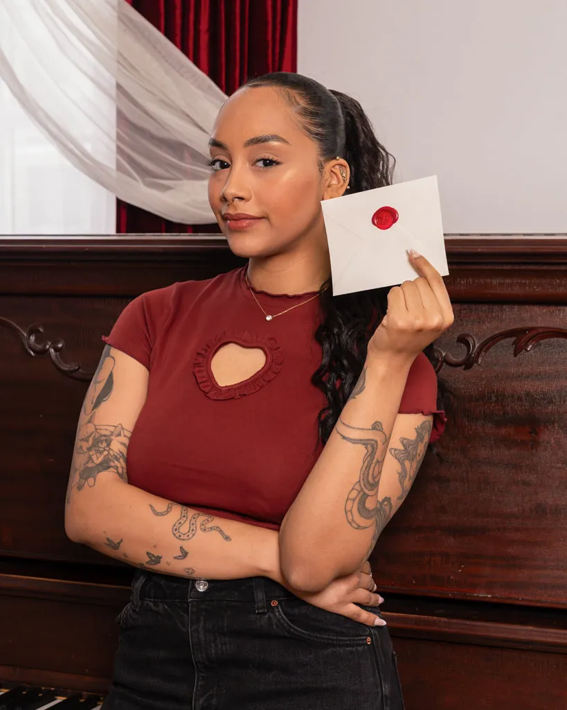 Heart Throb | Red Mini Tee sold by Carmico