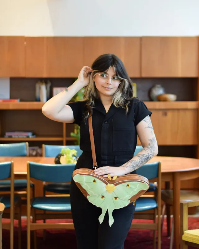 Luna | Shaped Moth Bag sold by Carmico