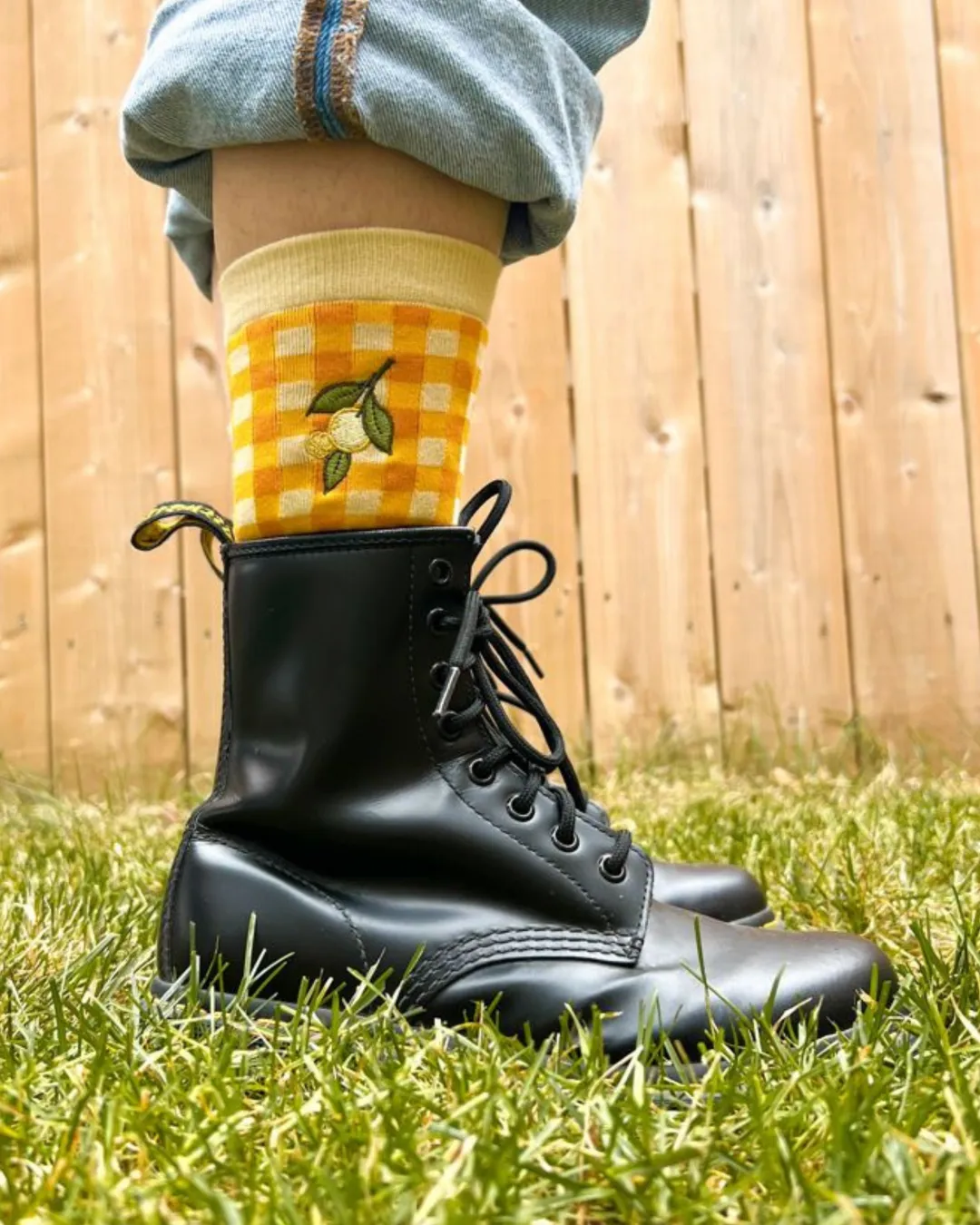Clementine Gingham Socks | Embroidered sold by Carmico product image thumbnail 2