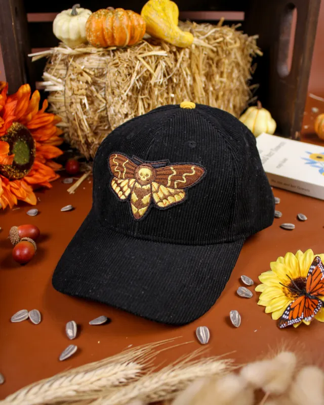 Death's Head Moth - Corduroy Cap sold by Carmico