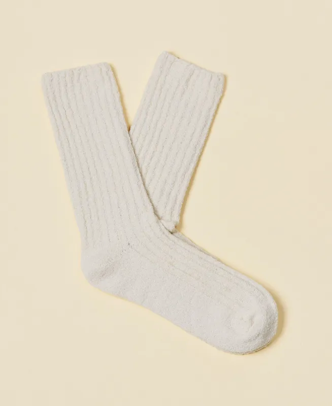 Unisex Off-white Loop Yarn Socks sold by Somatchi