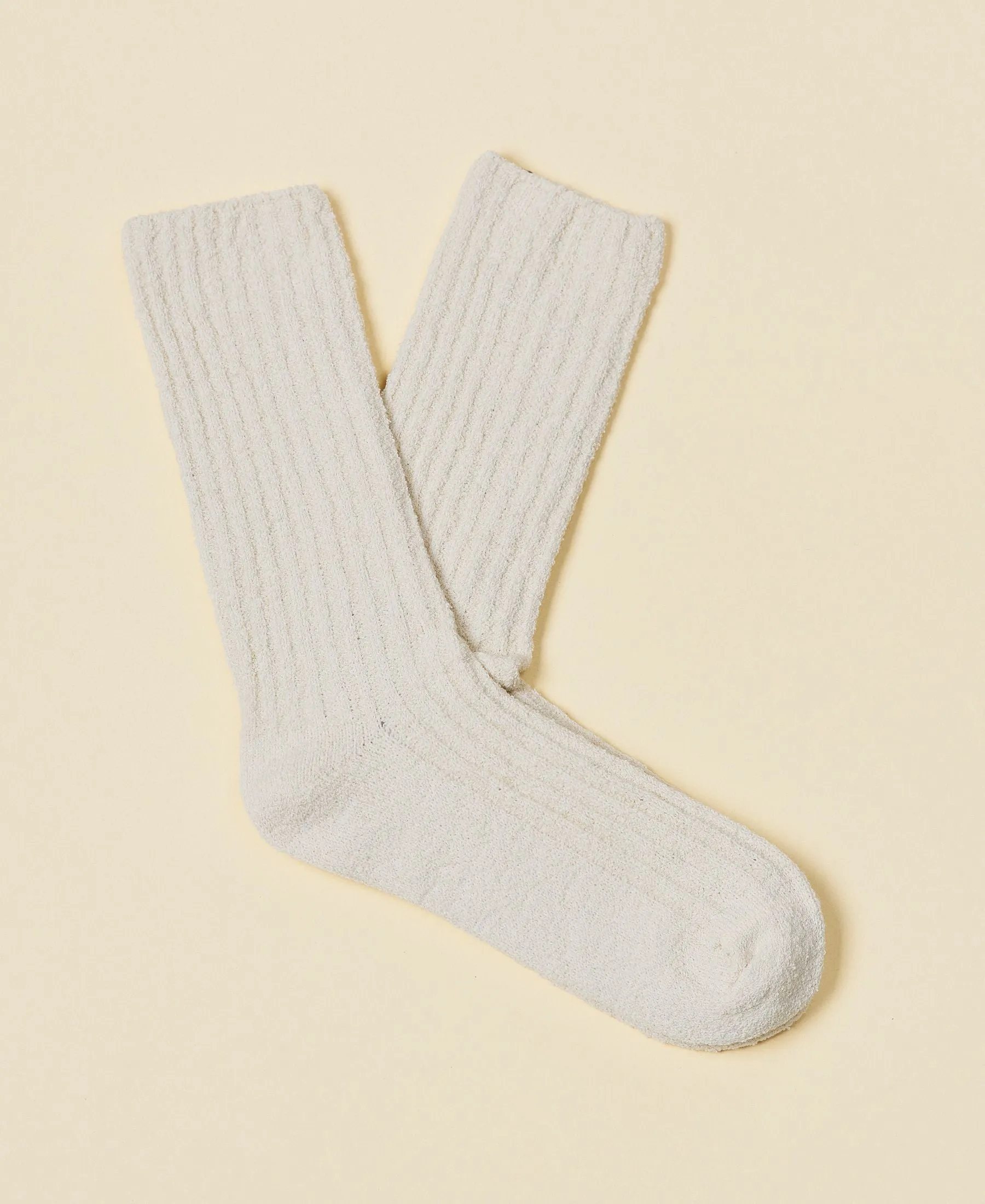 Unisex Off-white Loop Yarn Socks sold by Somatchi