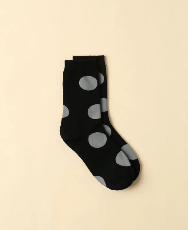 Women's Polka Dot Cotton Socks - Black sold by Somatchi