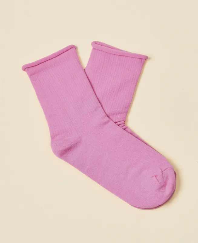 Women's Cotton Socks Weekend - Bubblegum sold by Somatchi