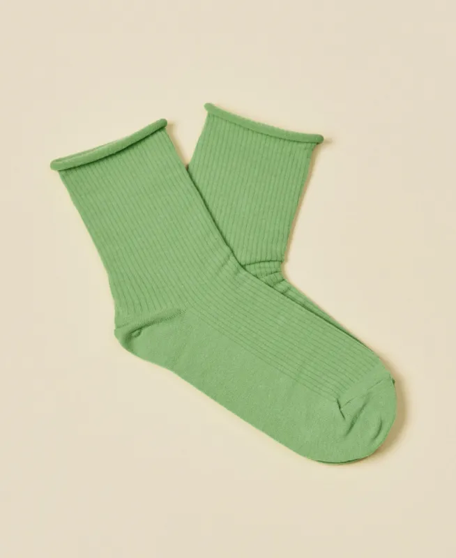 Women's Cotton Socks Weekend - Lime sold by Somatchi