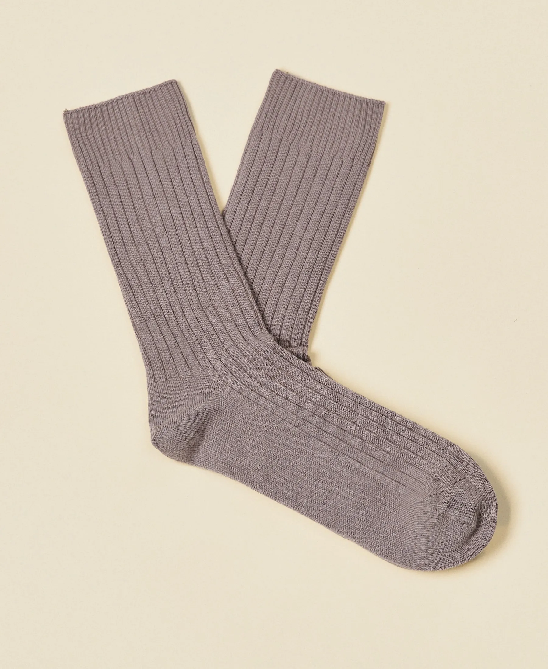 Women's Organic Cotton Ribbed Socks Journal - Latte sold by Somatchi