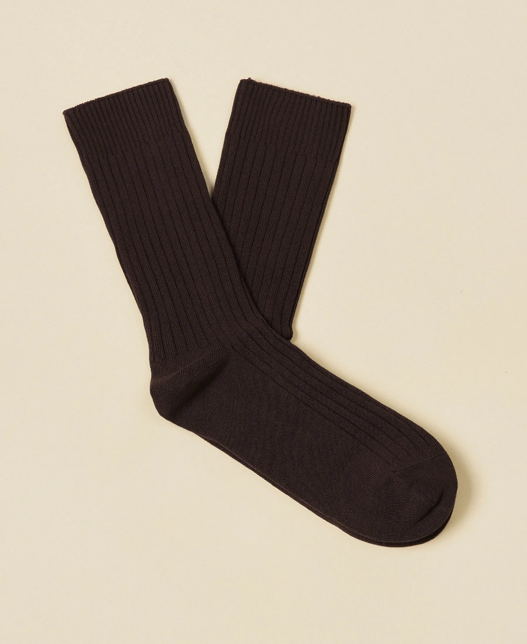 Women's Organic Cotton Ribbed Socks Journal - Chocolate sold by Somatchi