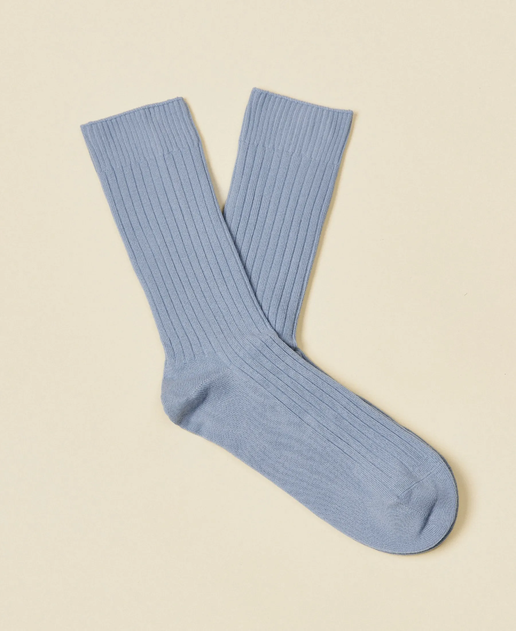 Women's Organic Cotton Ribbed Socks Journal - Iceblue sold by Somatchi