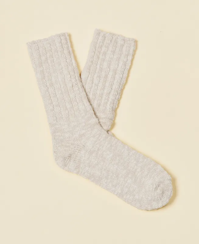 Women's Mélange Rugged Socks - Ecru made by Somatchi