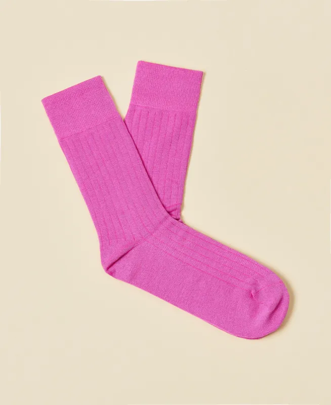 Women's Mercerized Cotton Sock Audrey - Rose Pink sold by Somatchi