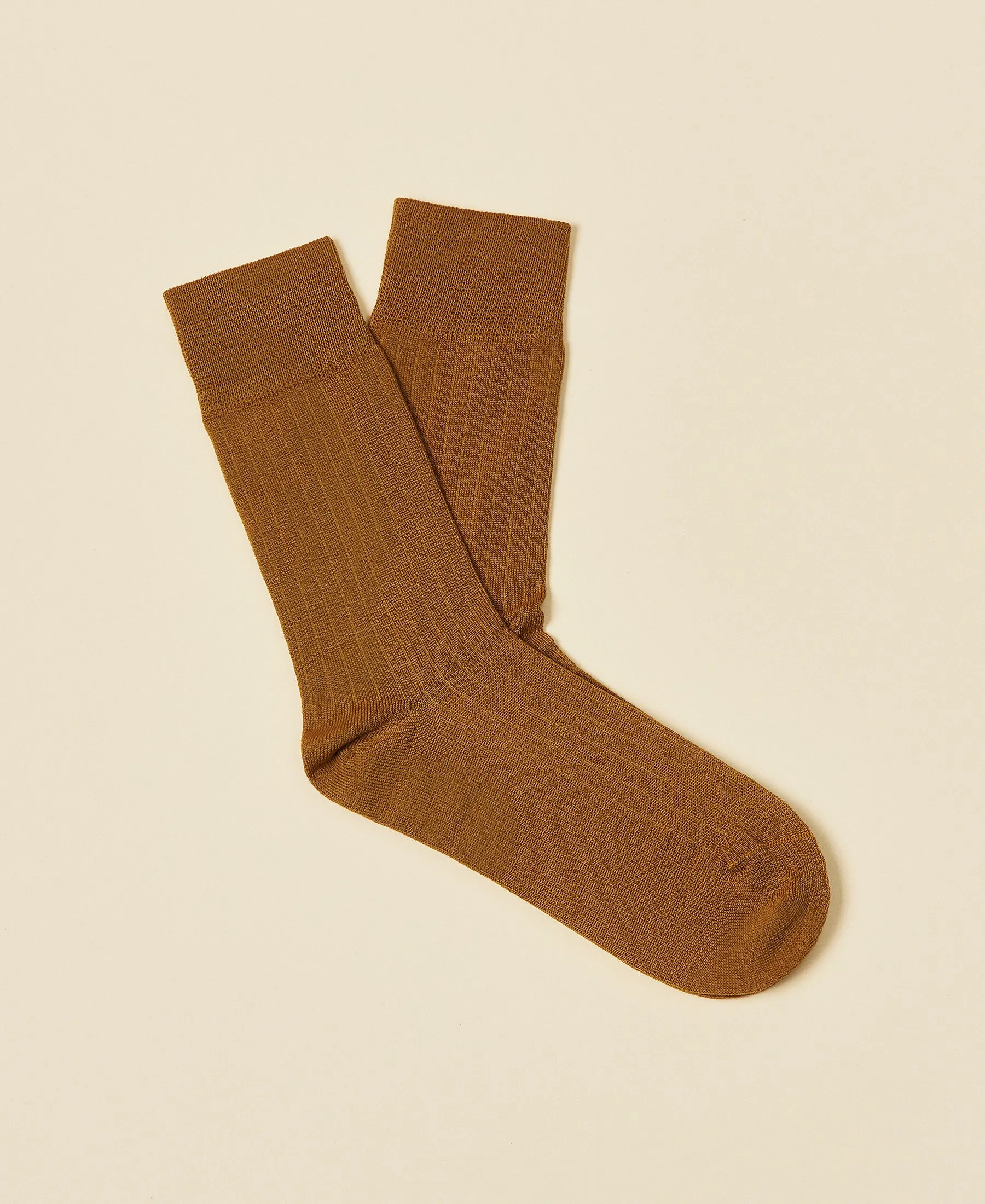 Women's Mercerized Cotton Sock Audrey - Chestnut sold by Somatchi