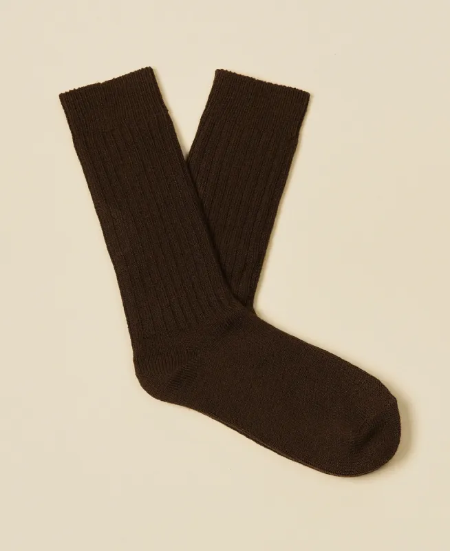 Women's Merino Wool Socks Dekra - Umber sold by Somatchi