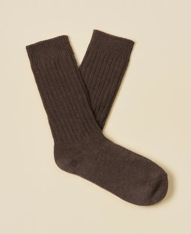 Women's Merino Wool Socks Dekra - Espresso sold by Somatchi