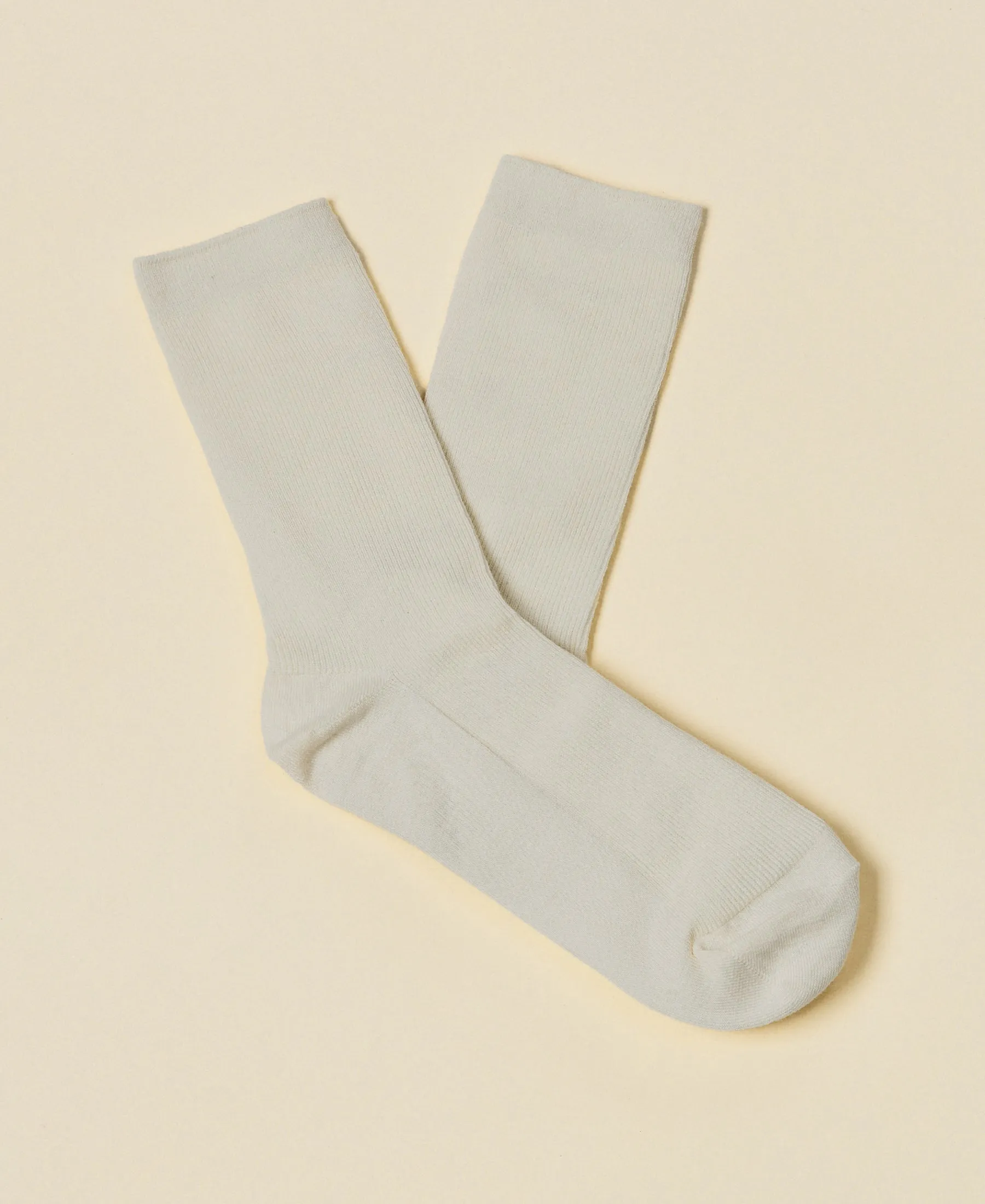 Women's Thin-Ribbed Cotton Socks Breeze - Pearl sold by Somatchi