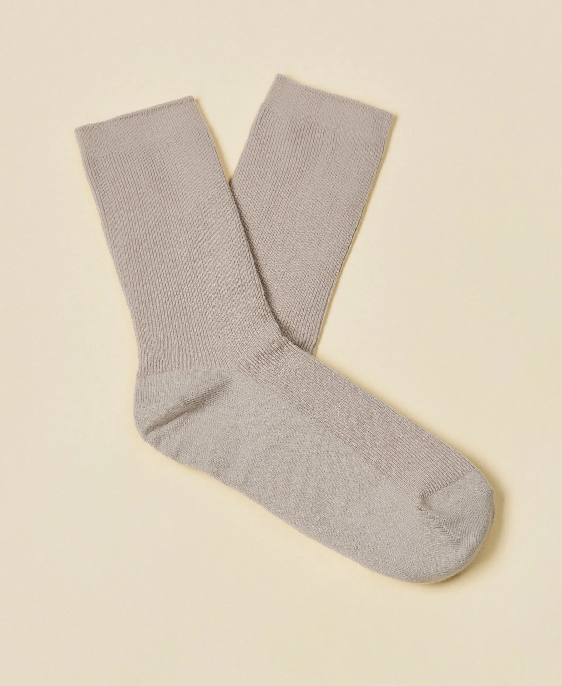 Women's Thin-Ribbed Cotton Socks Breeze - Oyster sold by Somatchi