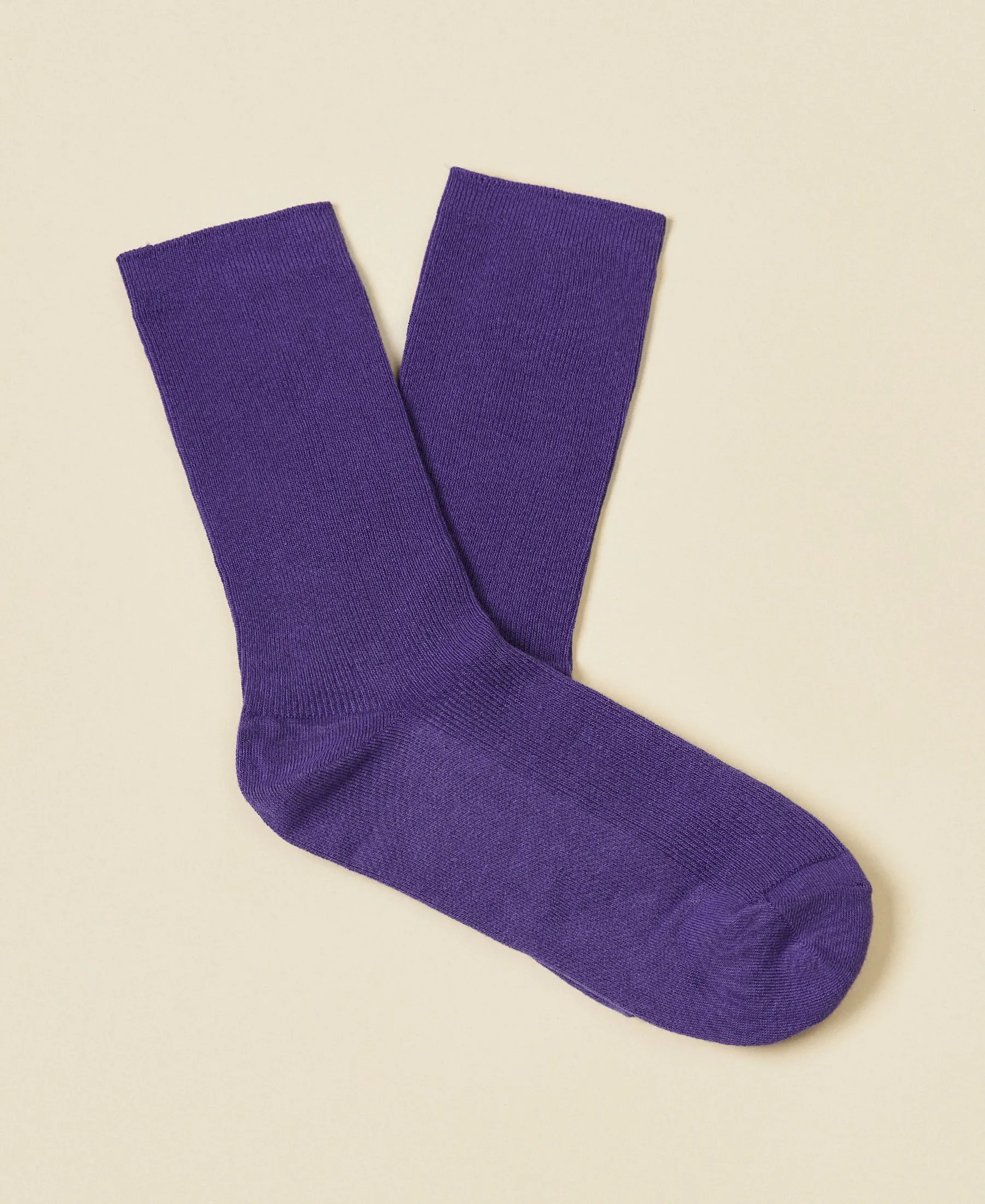 Women's Thin-Ribbed Cotton Socks Breeze - Amethyst sold by Somatchi