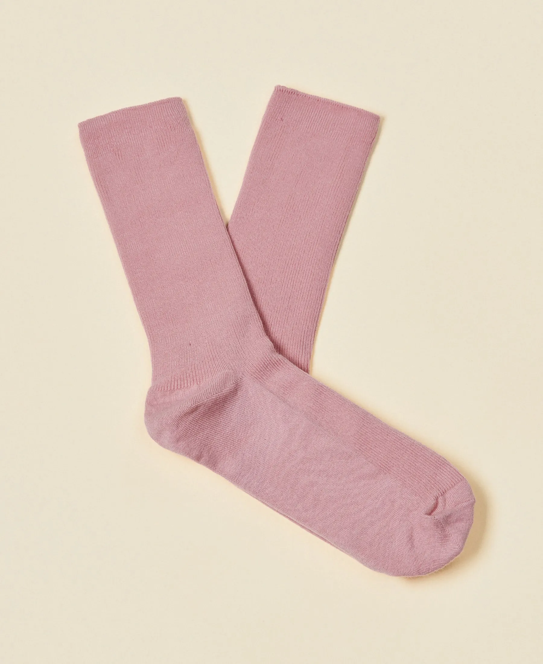 Women's Thin-Ribbed Cotton Socks Breeze - Blush sold by Somatchi