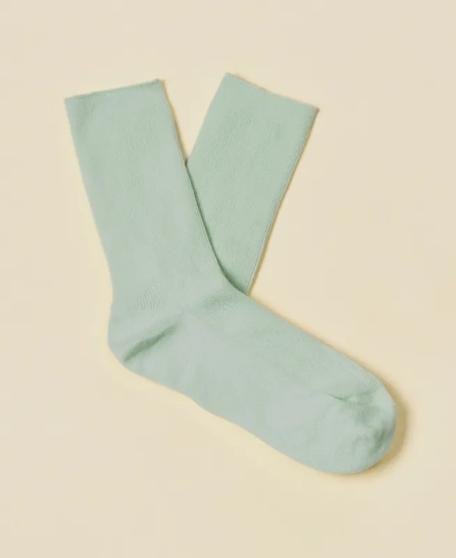 Women's Thin-Ribbed Cotton Socks Breeze - Seafoam sold by Somatchi