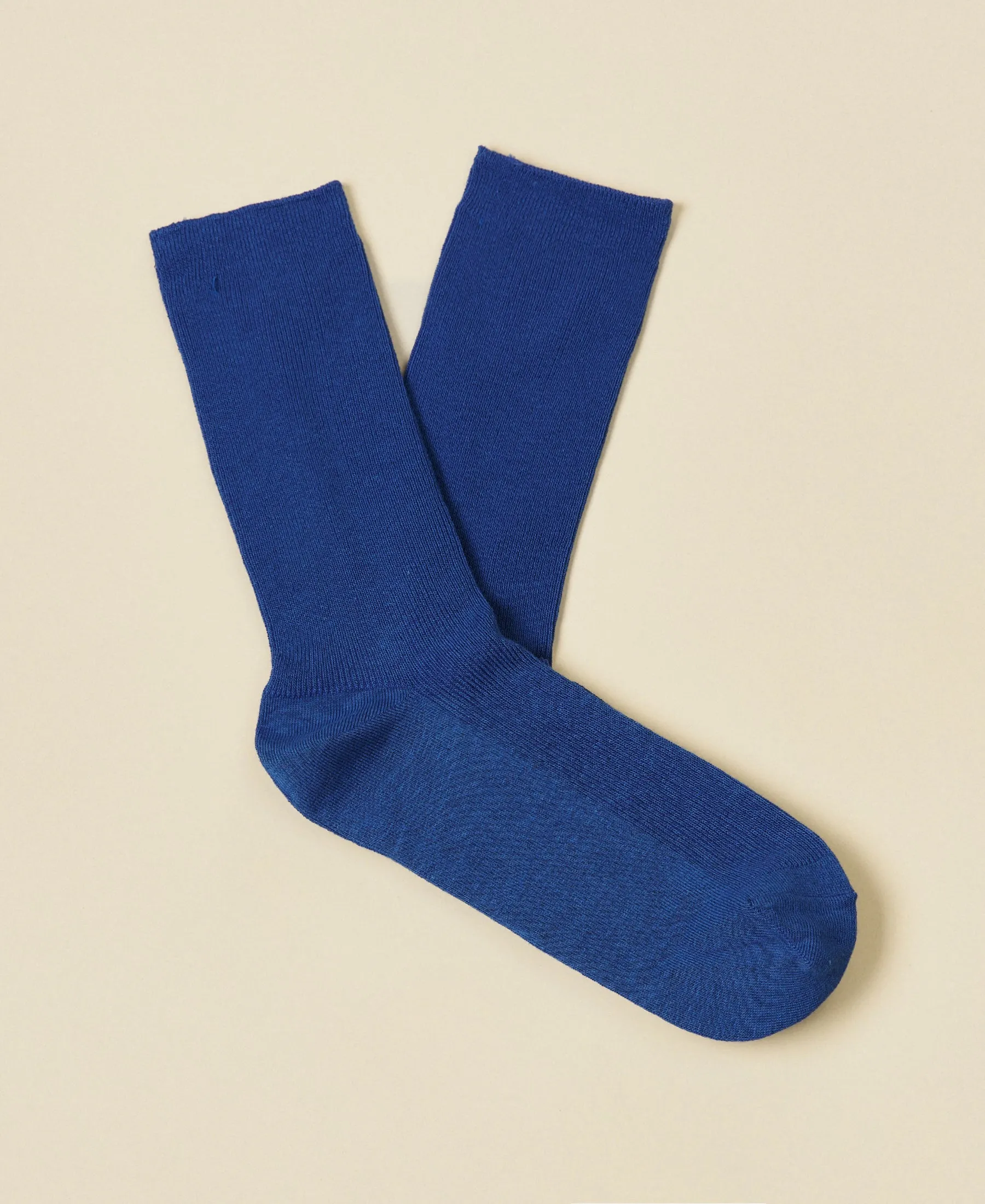 Women's Thin-Ribbed Cotton Socks Breeze - Cobalt sold by Somatchi