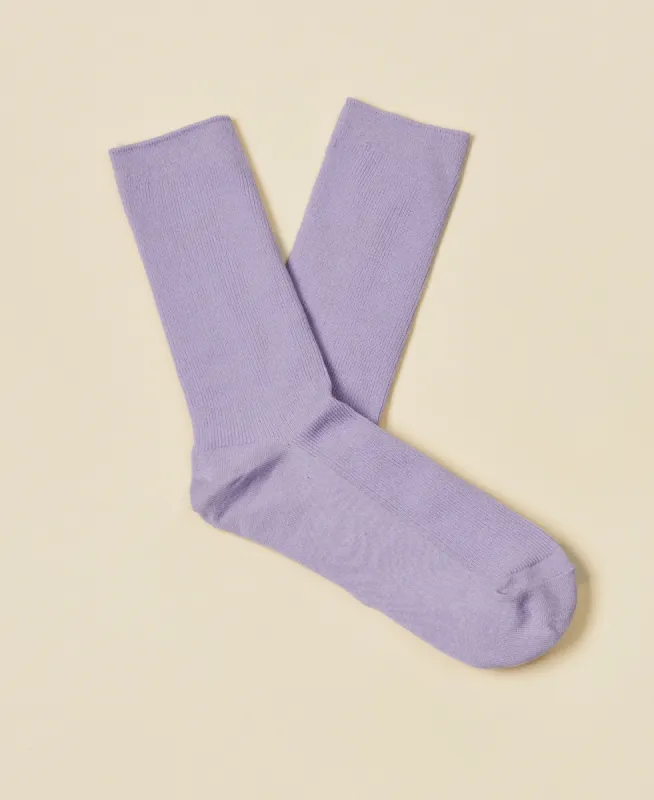 Women's Thin-Ribbed Cotton Sock Breeze - Lavender sold by Somatchi