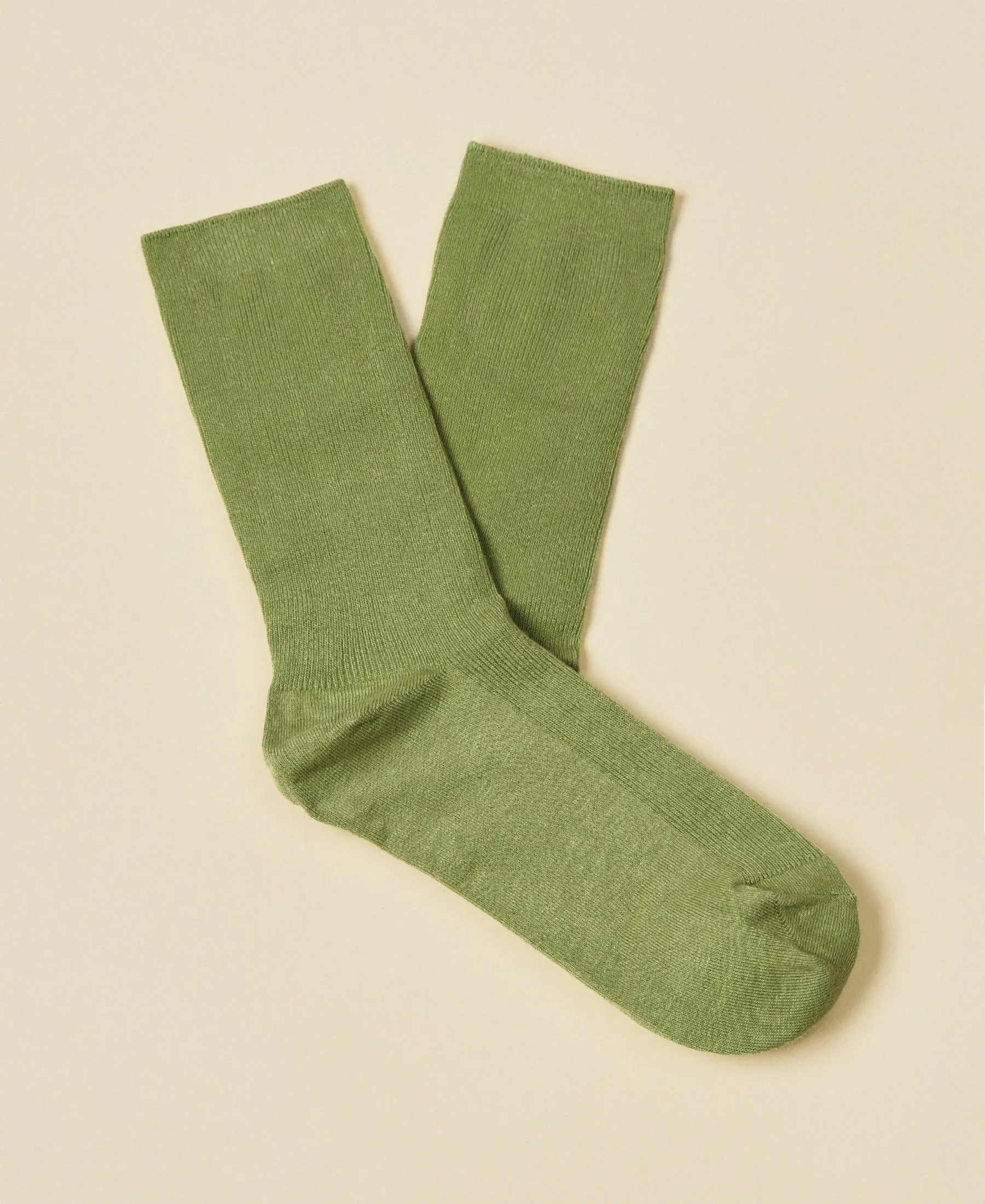 Women's Thin-Ribbed Cotton Socks Breeze - Sage sold by Somatchi