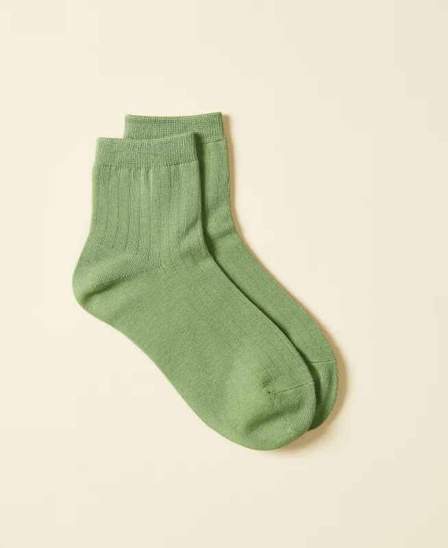 Women's Cotton Ankle Socks Fuji - Mint sold by Somatchi