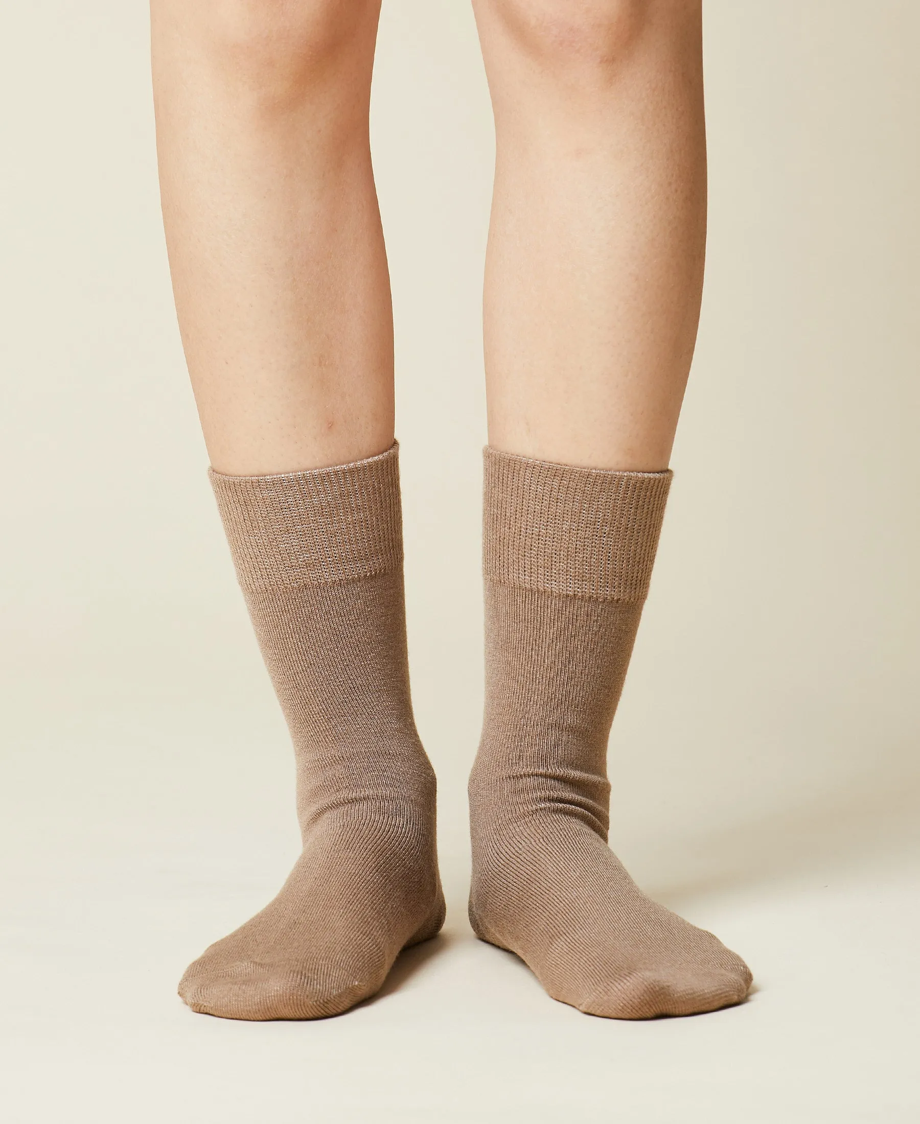 Women's Wool Crew Sock Clyde - Taupe sold by Somatchi product image thumbnail 2