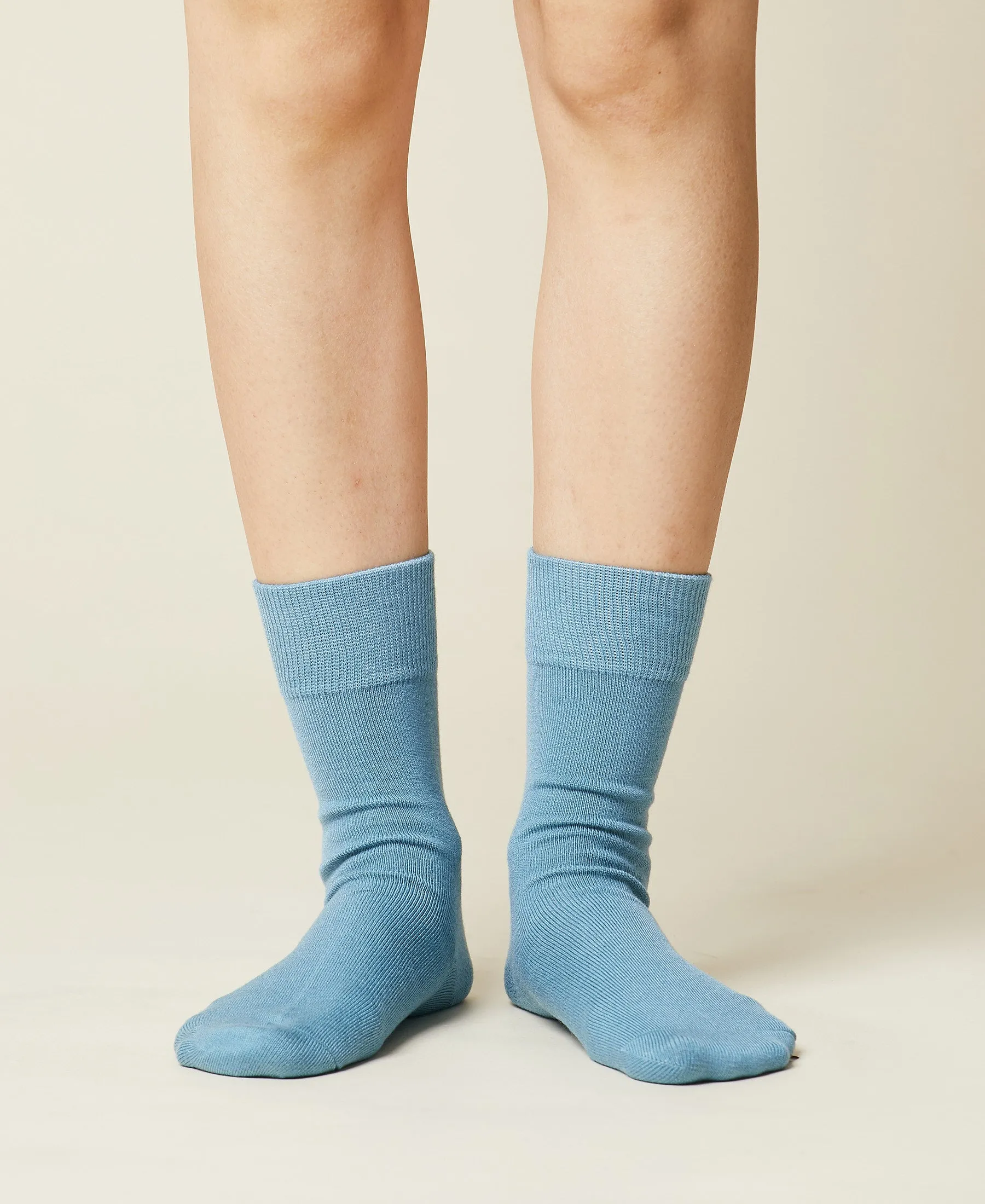 Women's Wool Crew Sock Clyde - Powder Blue sold by Somatchi product image thumbnail 2