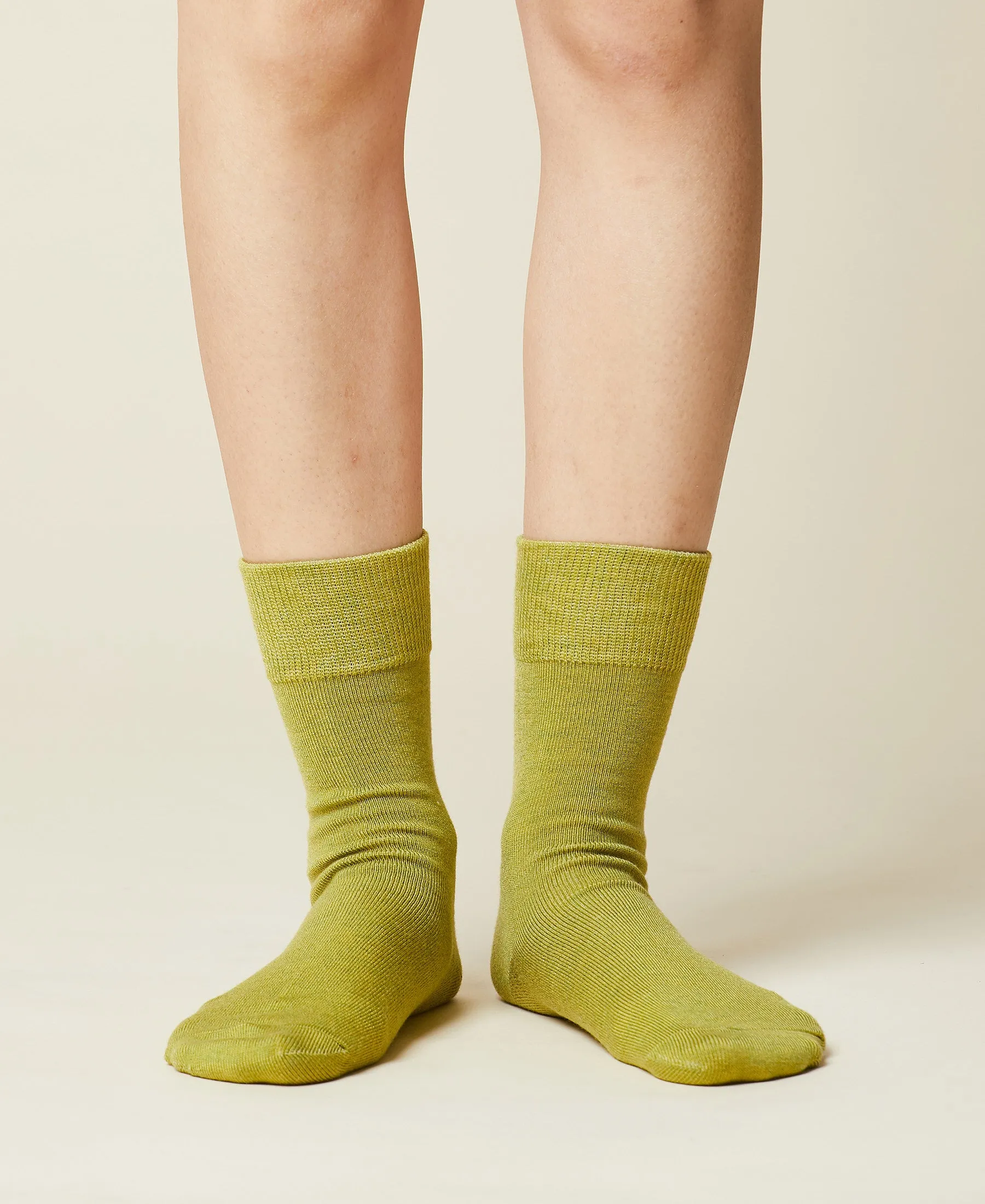 Women's Wool Crew Sock Clyde - Sage Green sold by Somatchi product image thumbnail 2