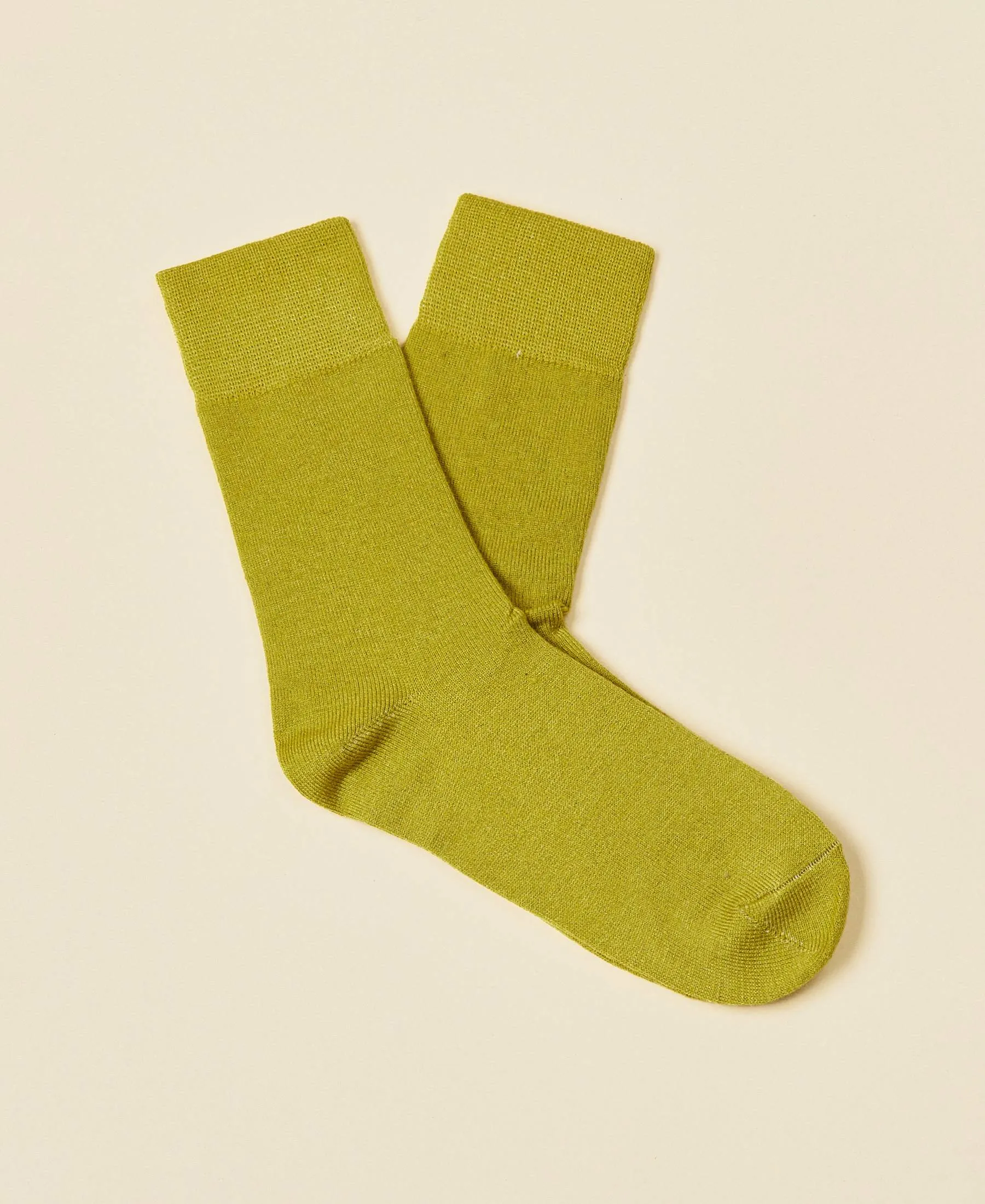 Women's Wool Crew Sock Clyde - Sage Green sold by Somatchi