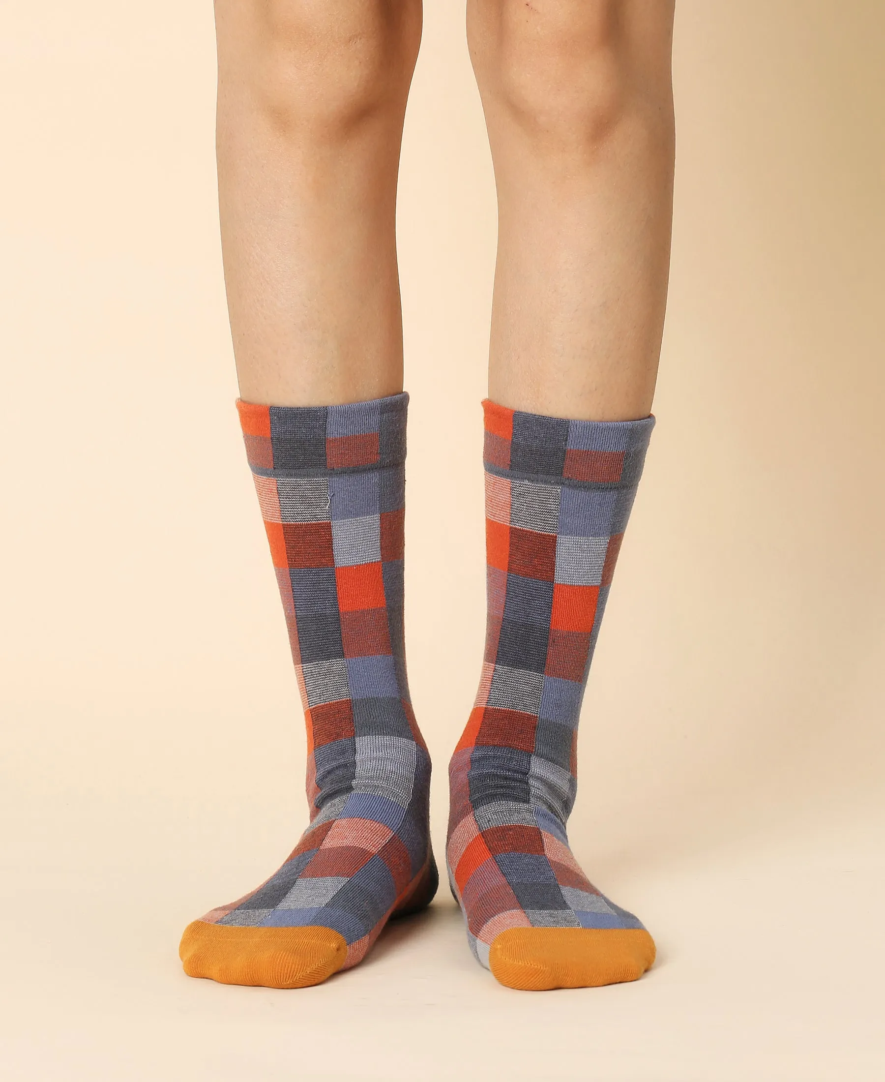 Women's Multi Colors Carreaux Socks sold by Somatchi product image thumbnail 2