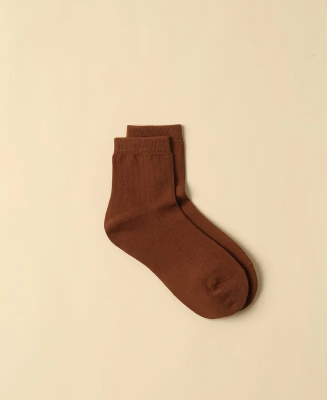 Women's Cotton Ankle Socks Fuji - Mocca sold by Somatchi