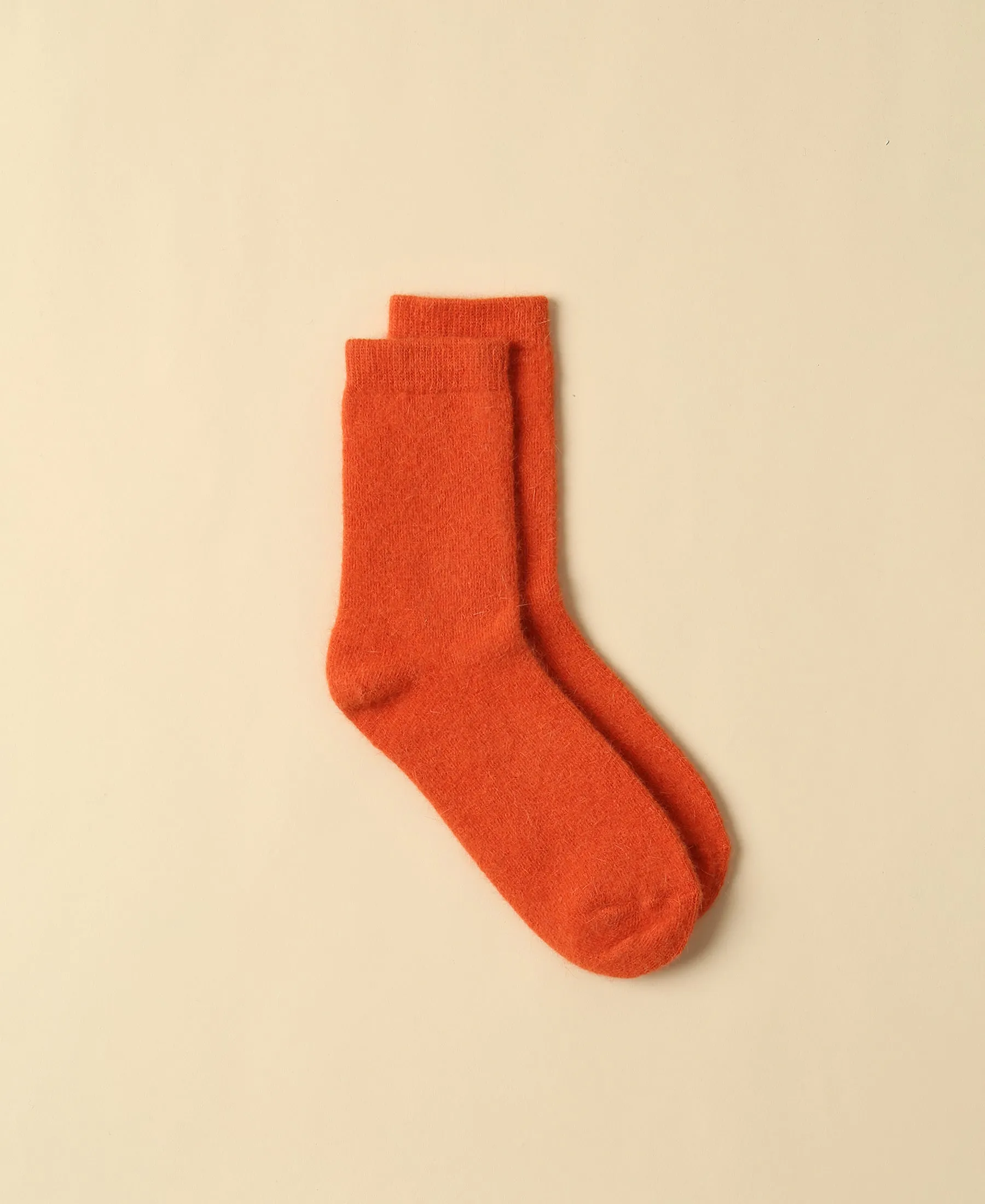 Women's Wool Crew Sock Mimi - Tangerine sold by Somatchi