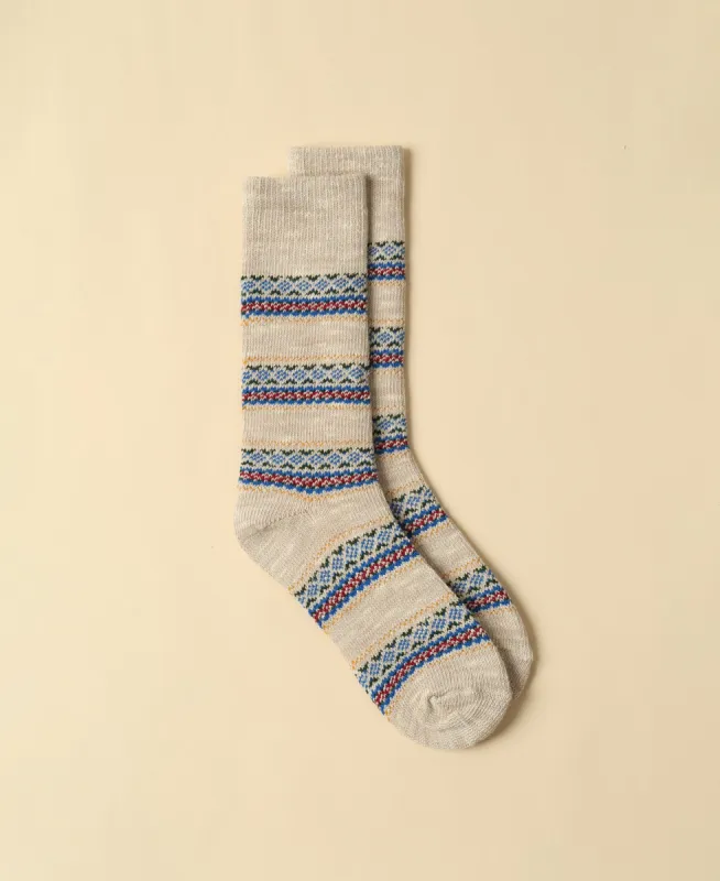 Men's Fair Isle Vintage Socks Sikka sold by Somatchi