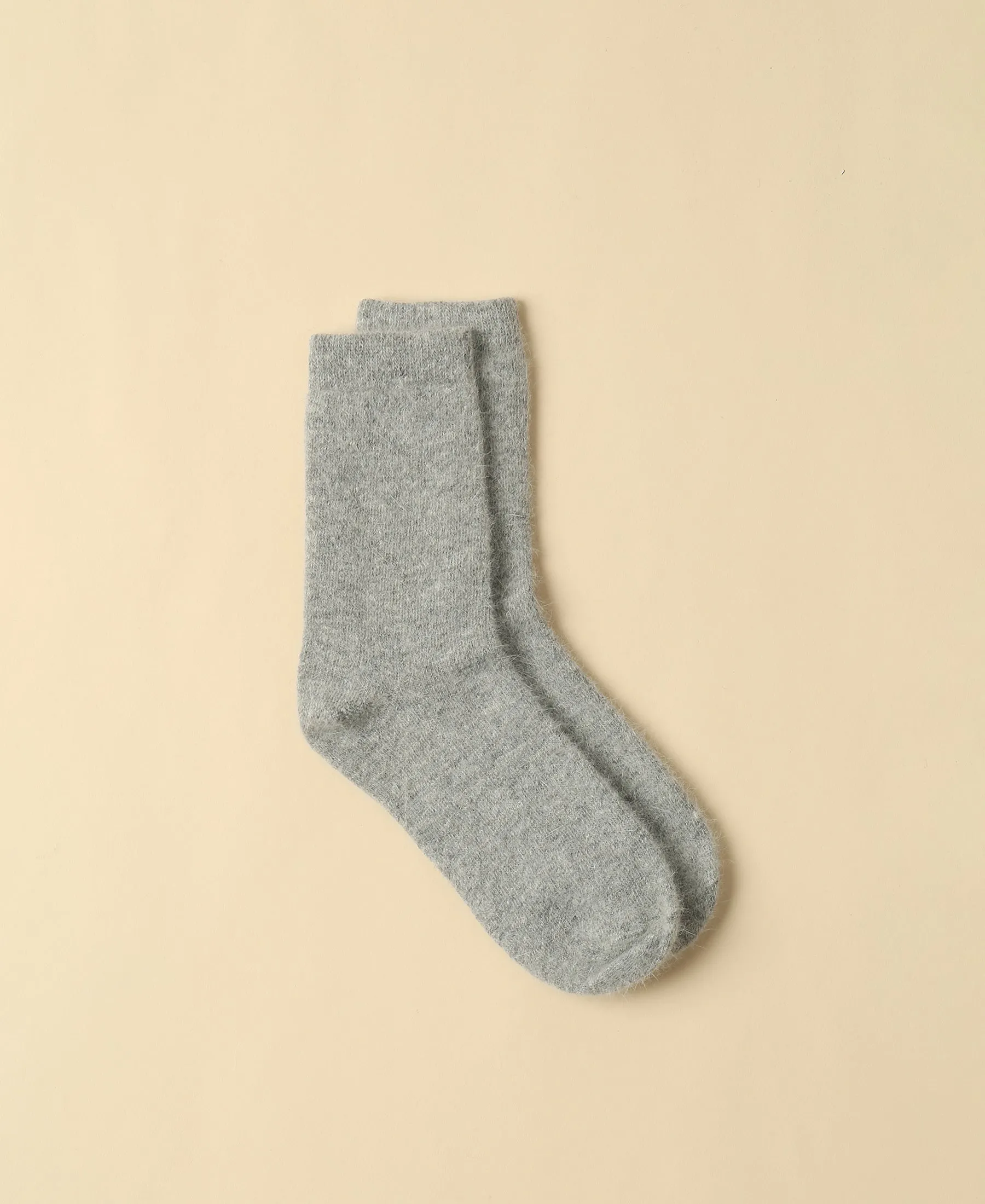 Women's Wool Crew Sock Mimi - Light Grey sold by Somatchi