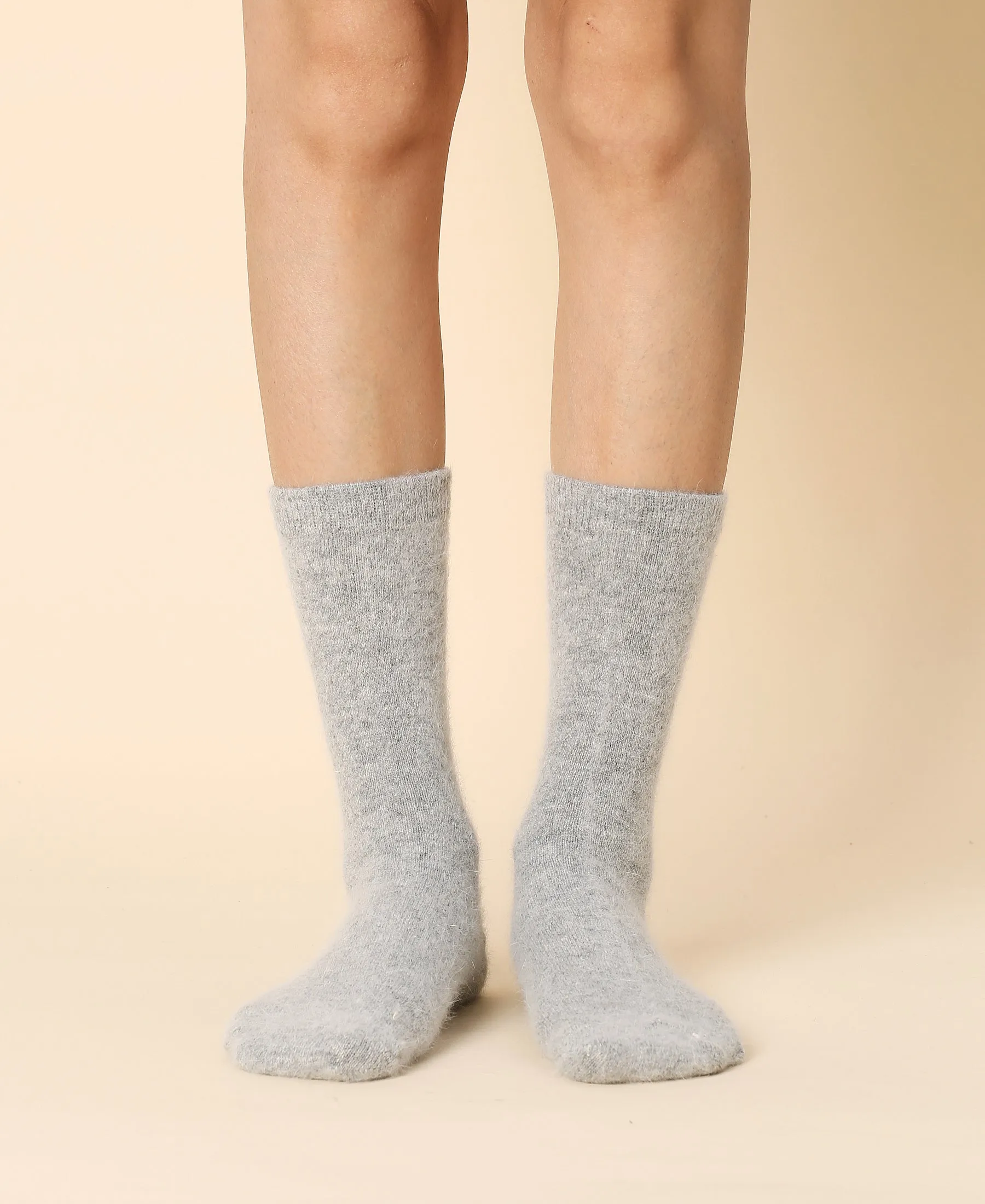 Women's Wool Crew Sock Mimi - Light Grey sold by Somatchi product image thumbnail 2