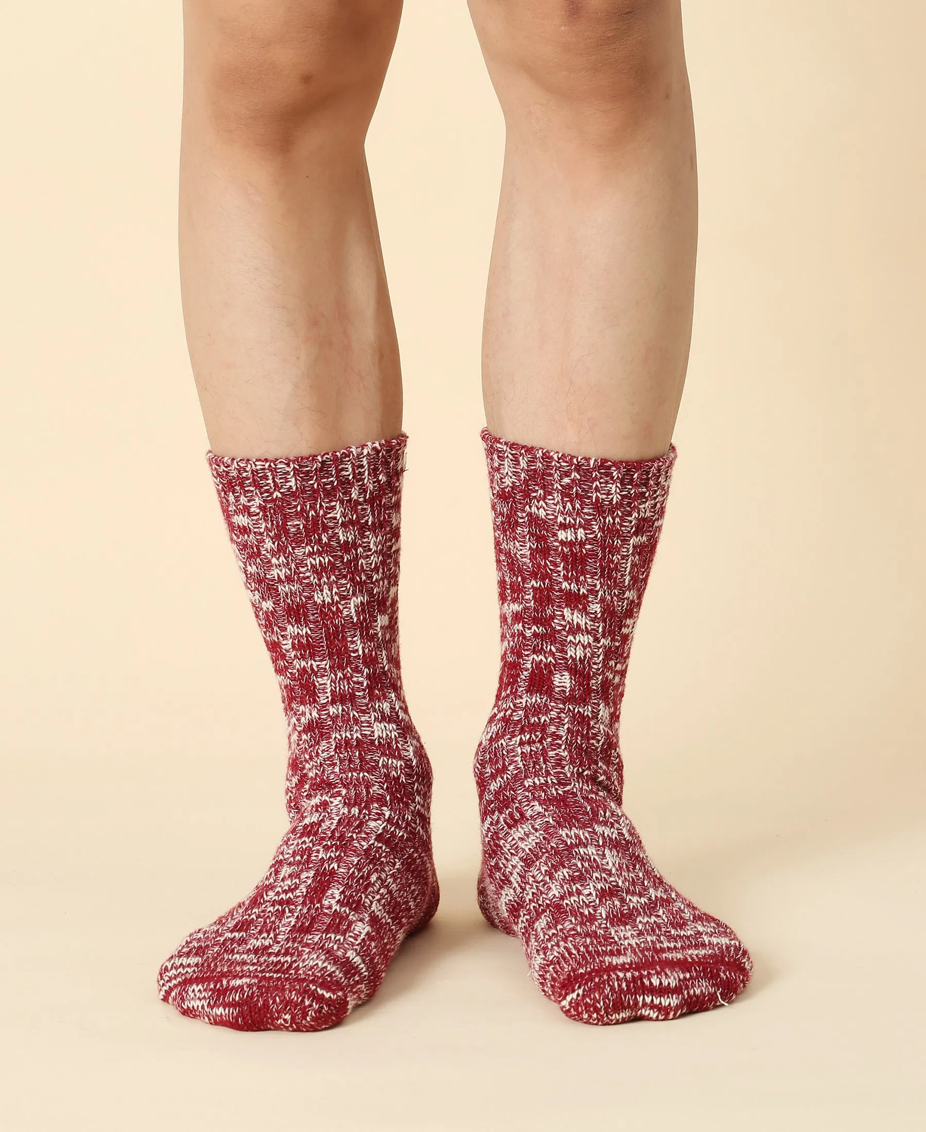 Men's Mélange Rugged Socks - Red sold by Somatchi product image thumbnail 2