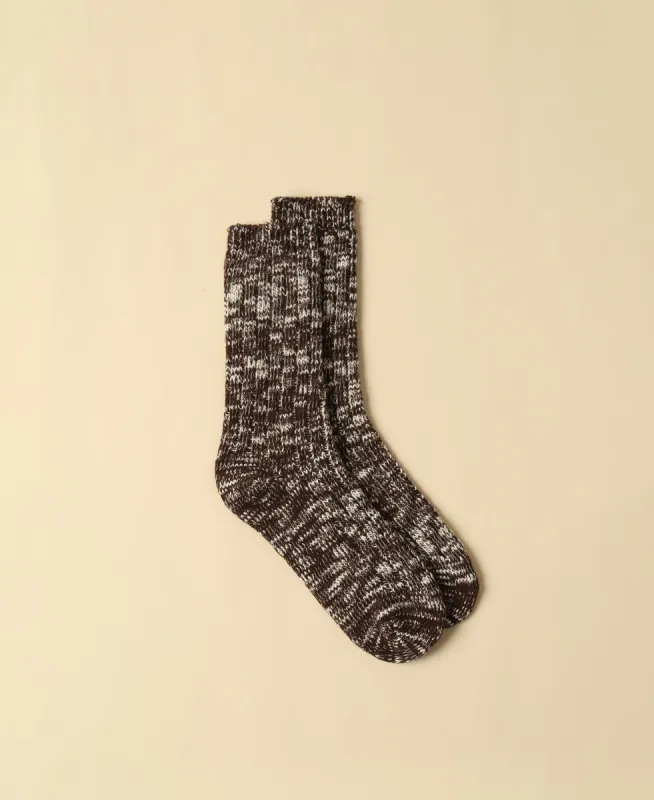 Men's Mélange Rugged Socks - Brown sold by Somatchi