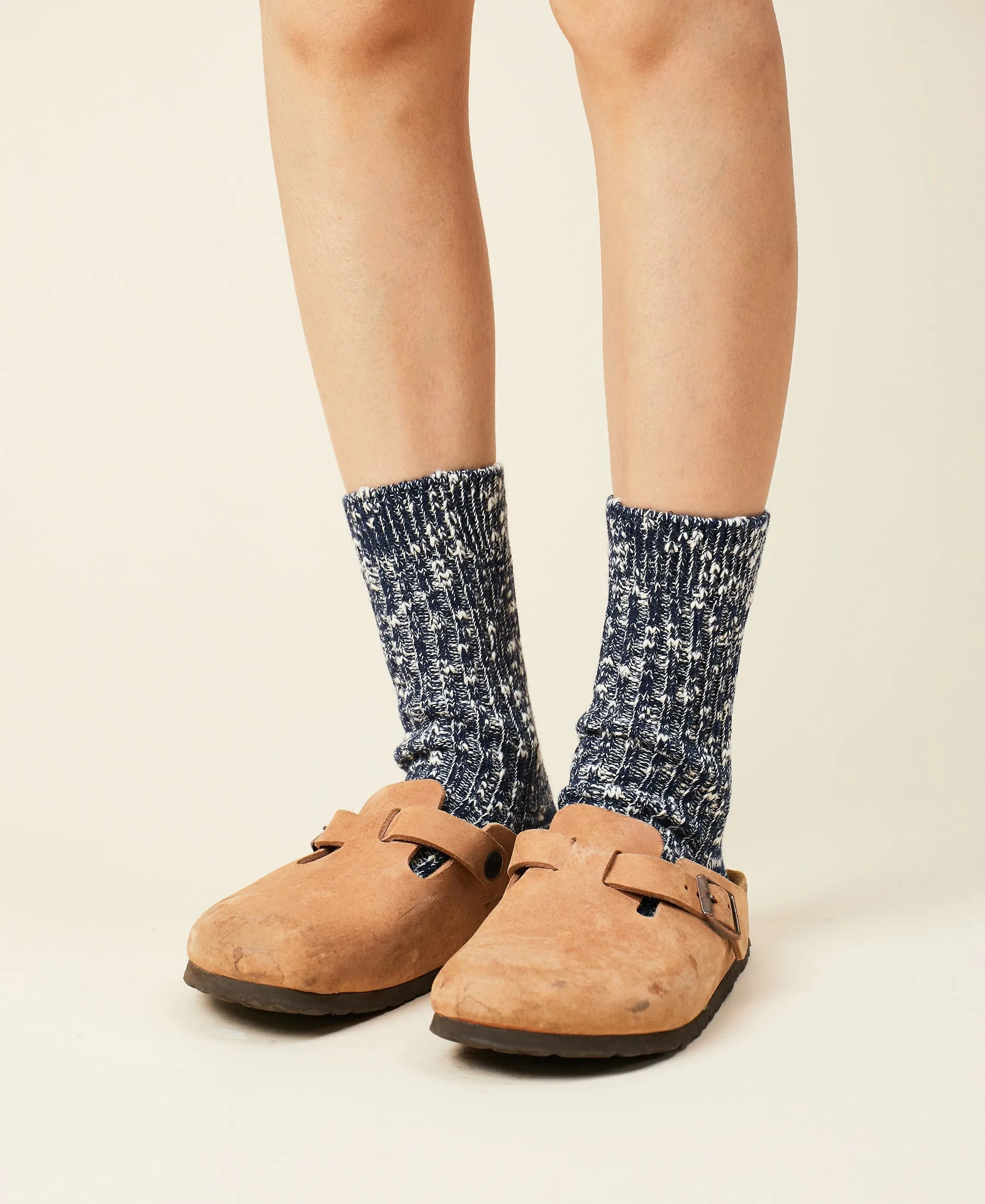 Women's Mélange Rugged Socks - Navy sold by Somatchi product image thumbnail 2