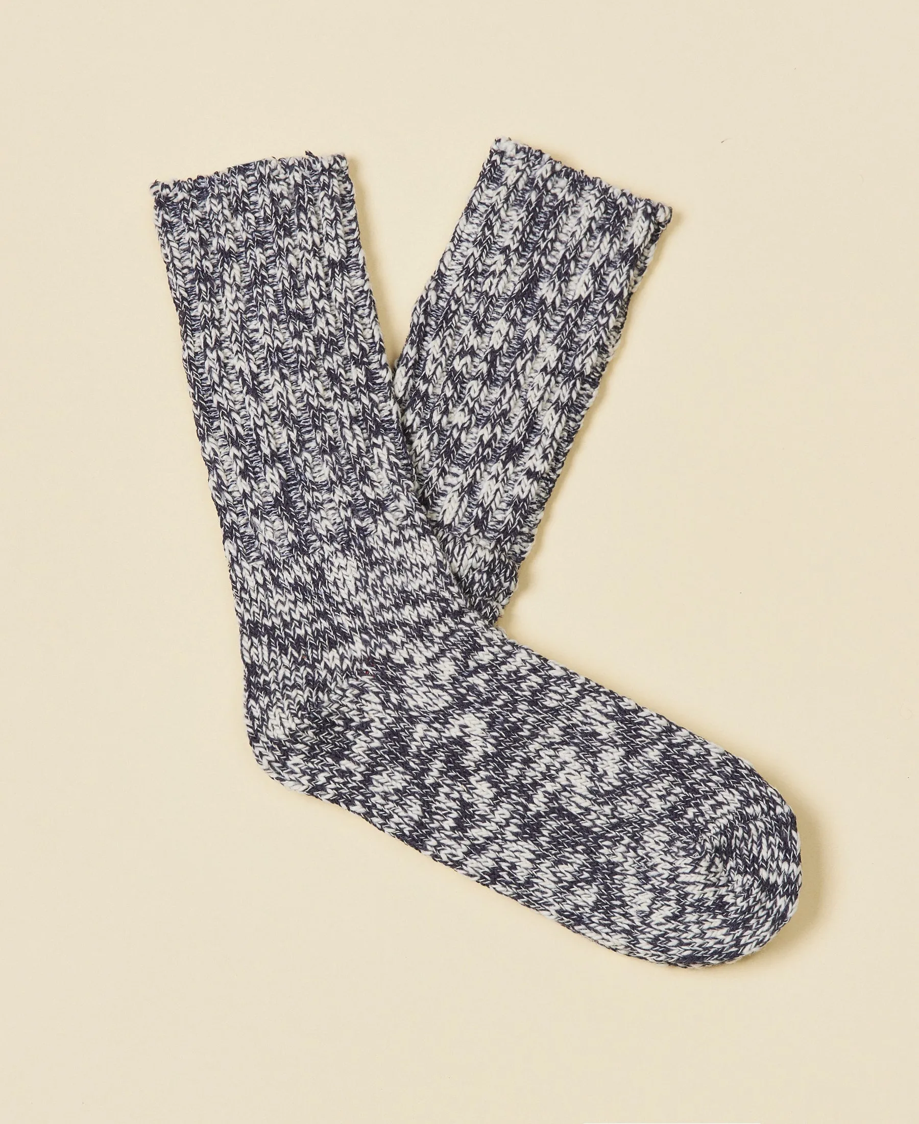 Women's Mélange Rugged Socks - Navy sold by Somatchi