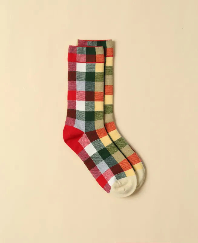 Women's Multi Colors Carreaux Socks sold by Somatchi