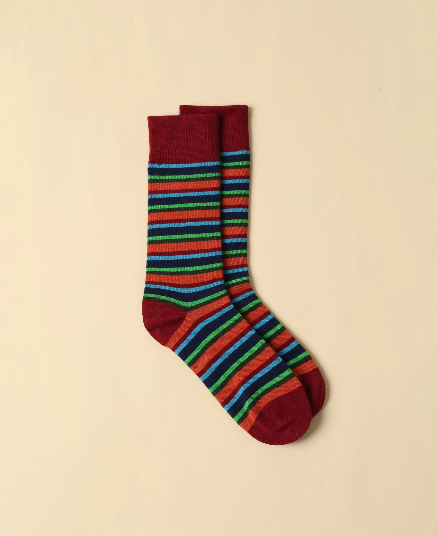 Men's Striped Brown Crew Sock sold by Somatchi
